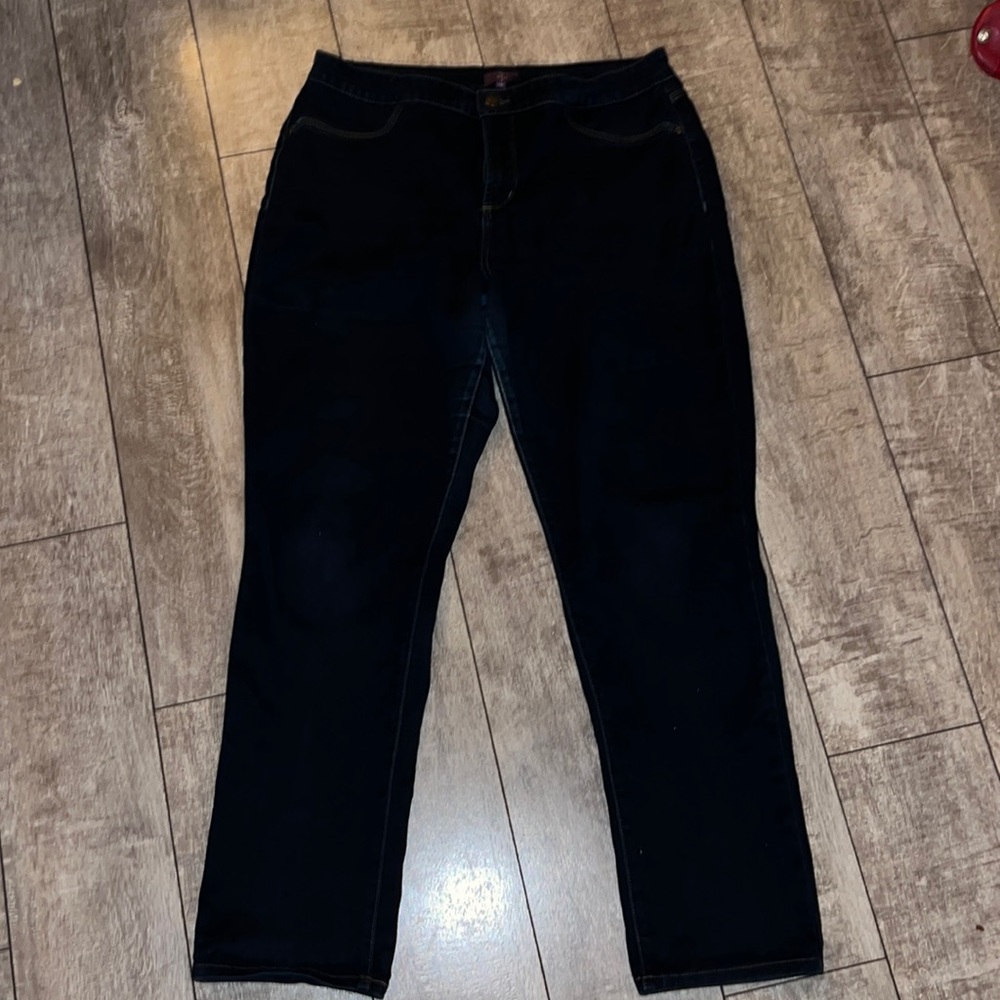 NYDJ dark wash slim leg jeans size 12